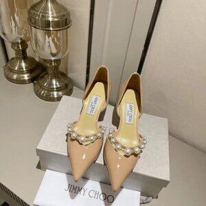 Jimmy Choo Pearl Diamond Series Pearl Patent Leather Heels